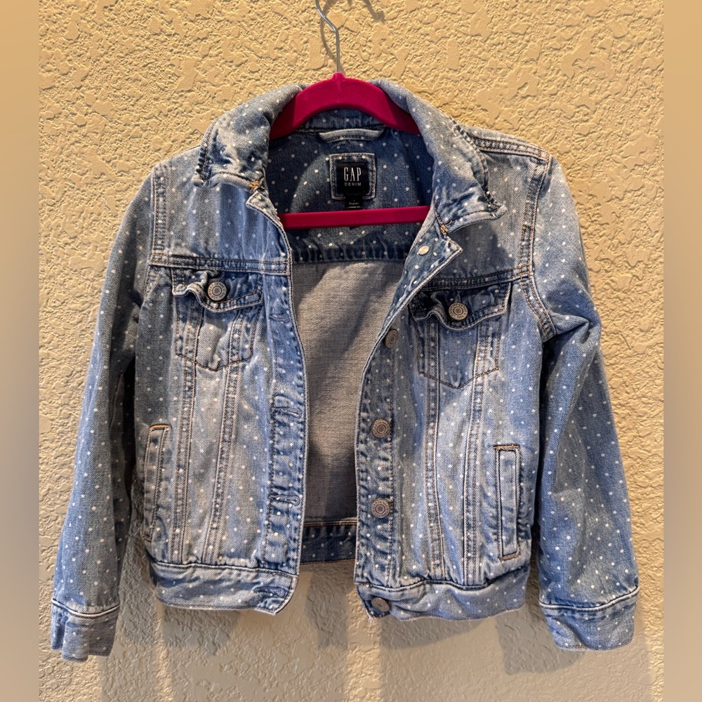 Polkadot Denim Jacket - excellent condition GAP
